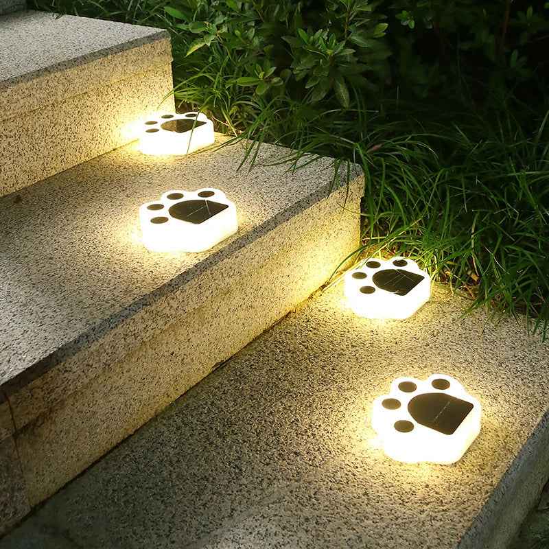 Breezy Puppy Outdoor Solar Garden Lights – Waterproof Animal Footprint Decor