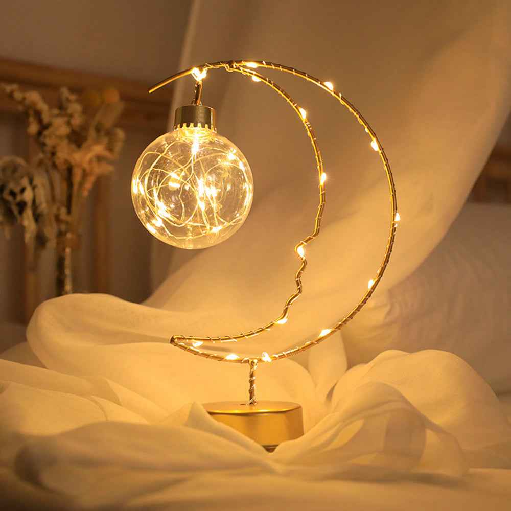 Calyndra Decorative Lights Elegant Battery Operated Iron Glass Home Decor