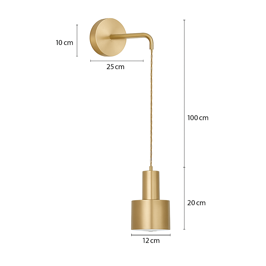 Jini Modern Gold Wall Light – Stylish Sconce for Ambient Illumination