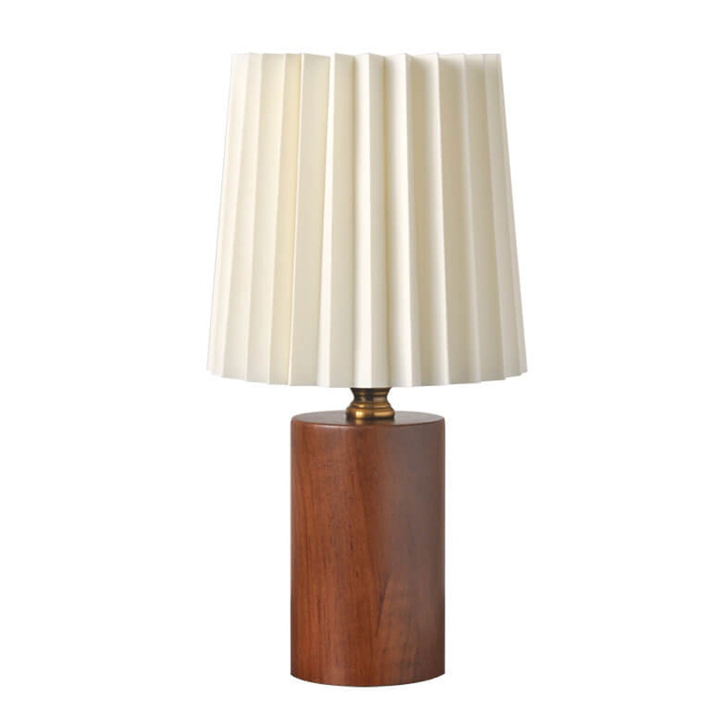Linen Glow Wood Table Lamp with USB LED Light