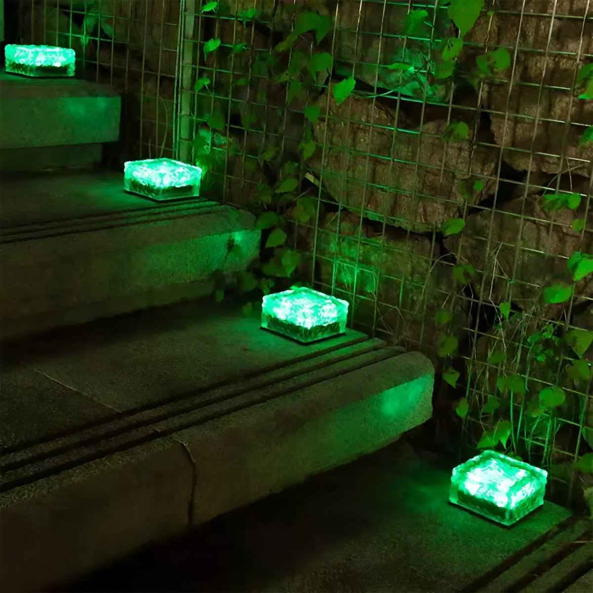 Glacira Solar Garden Lights Ice Cube Outdoor Pathway Illumination
