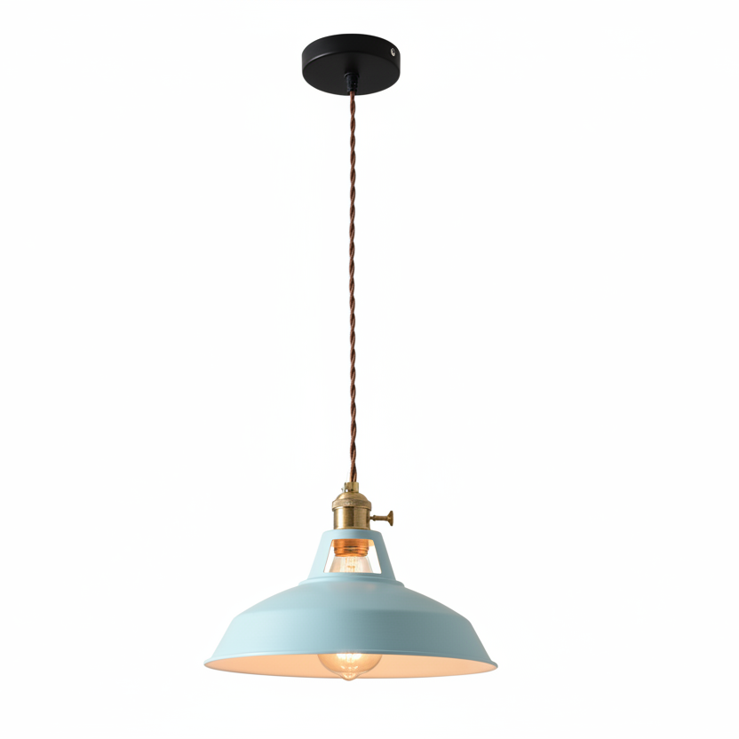 Ivey Pendant Lighting – Colorful Adjustable Barn Shade for Modern Interiors