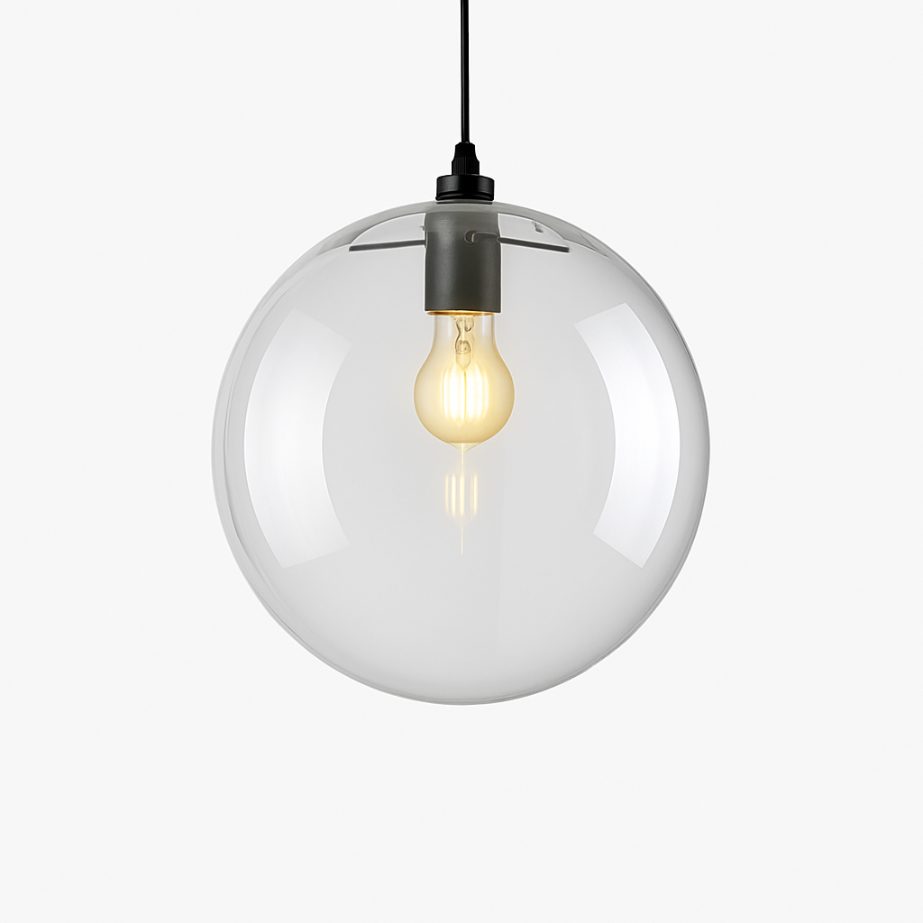 Kara Modern Black Pendant Light – Stylish Glass Design for Elegant Interiors