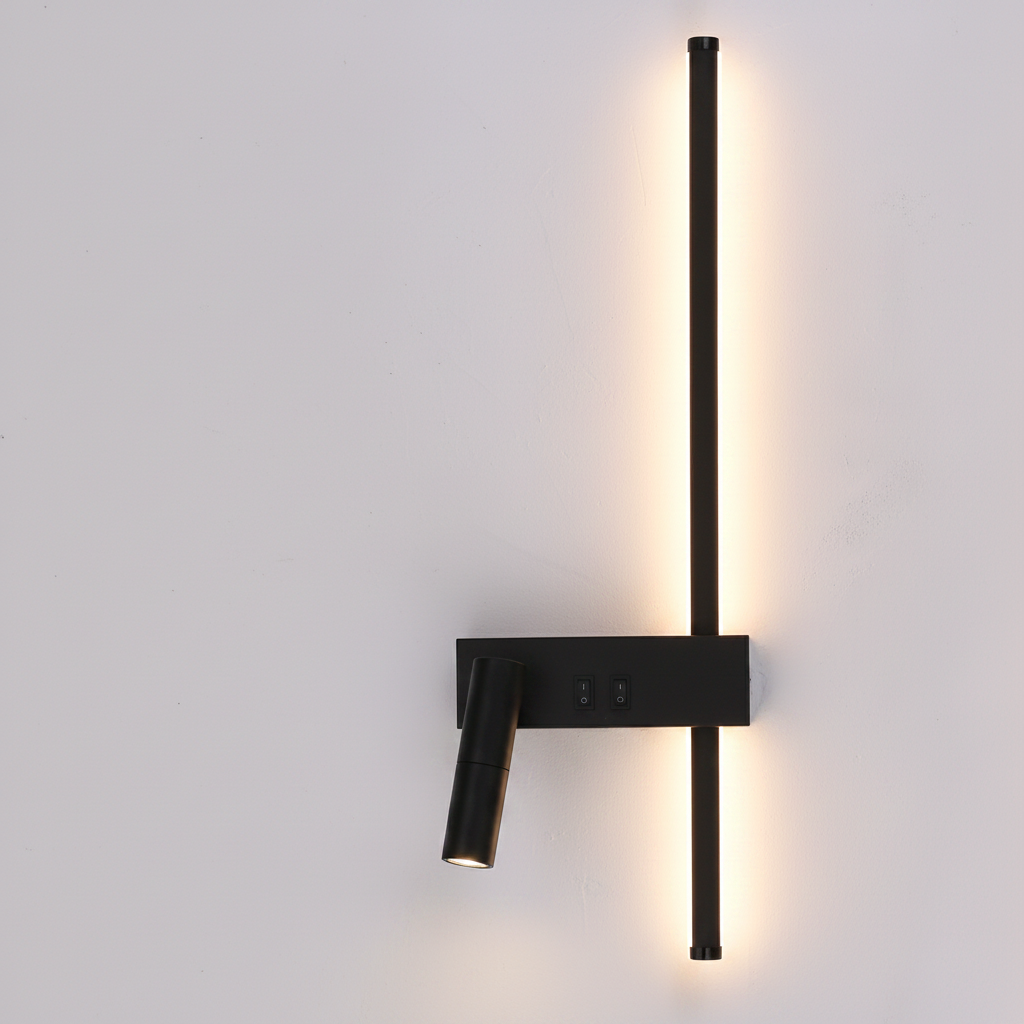 Velisse Scandinavian Wall Bedside Lamp with Adjustable LED Reading Light