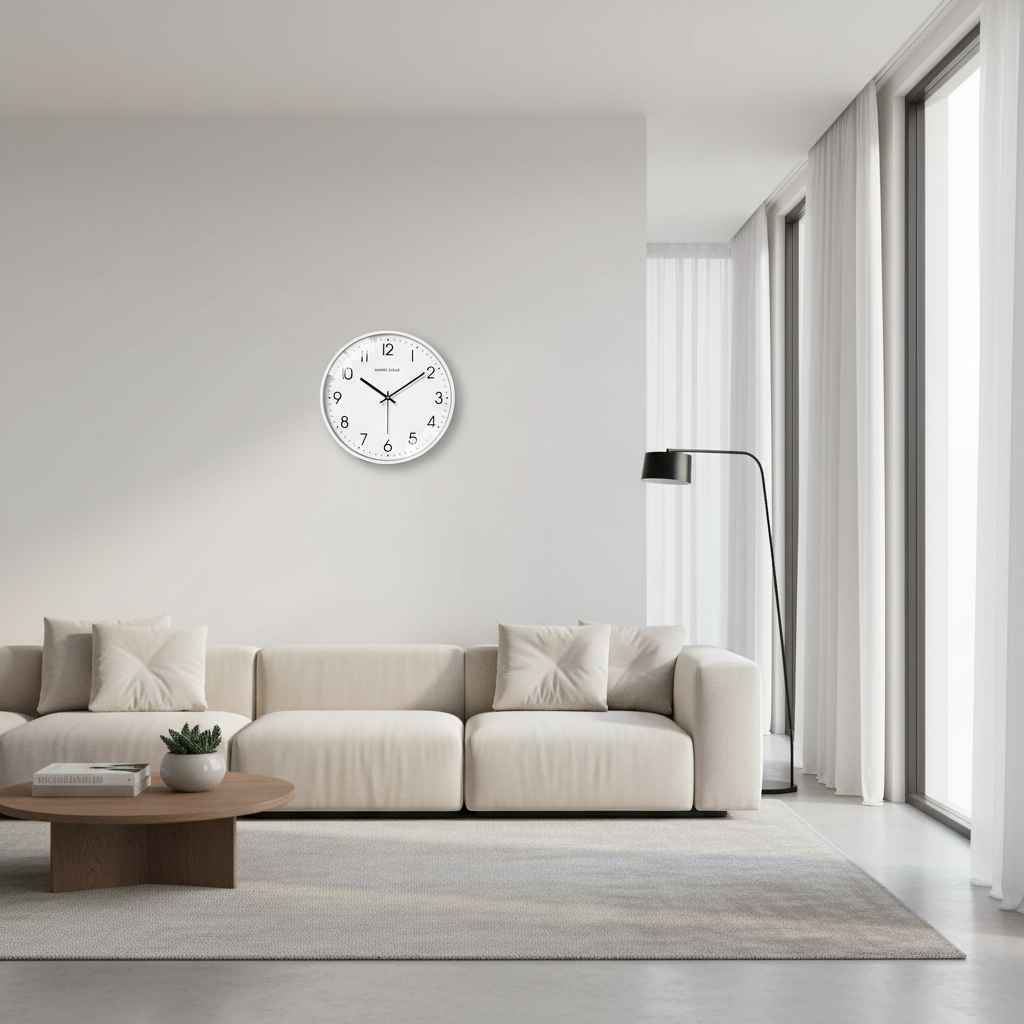 Silen Modern Wall Clock – Silent Quartz Design for Peaceful Home Decor