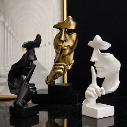Aeris Abstract Thinker Resin Statue for Calm Reflection