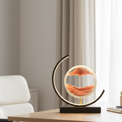 Orion Kinetic Sandscape LED Lamp – Moving Sand Relaxation Light for Calm Ambience