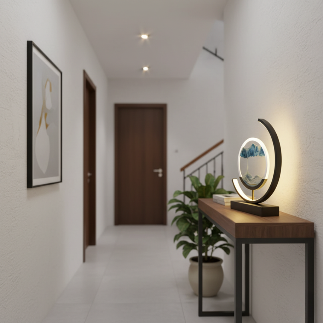 Orion Kinetic Sandscape LED Lamp – Moving Sand Relaxation Light for Calm Ambience