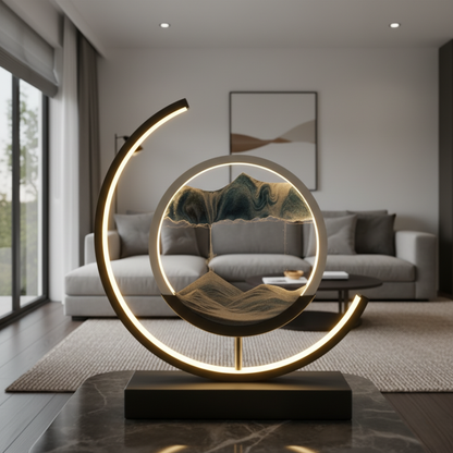 Orion Kinetic Sandscape LED Lamp – Moving Sand Relaxation Light for Calm Ambience