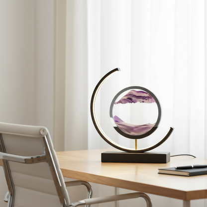 Orion Kinetic Sandscape LED Lamp – Moving Sand Relaxation Light for Calm Ambience