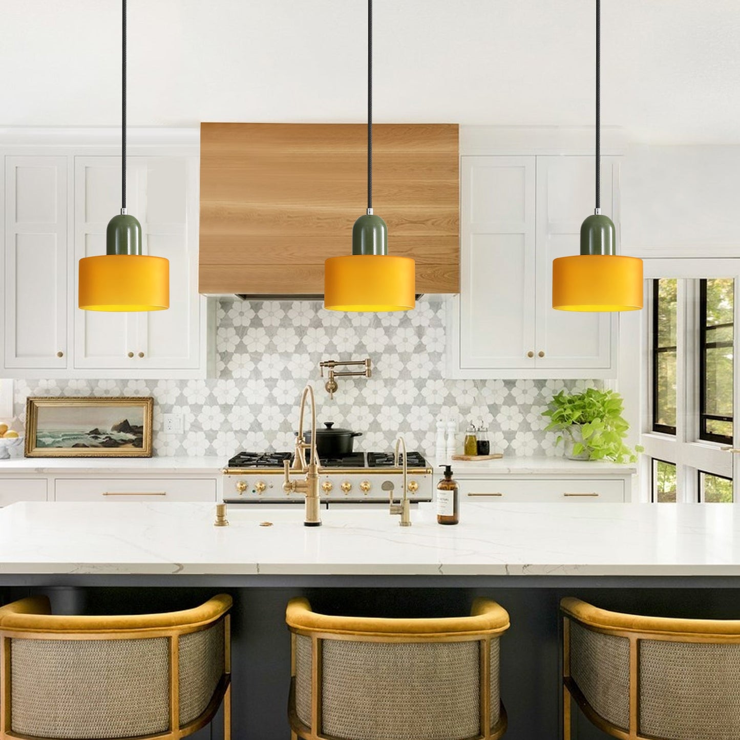 Lunvera Modern Glass Pendant Light – Adjustable Designer Ceiling Lamp for Interiors