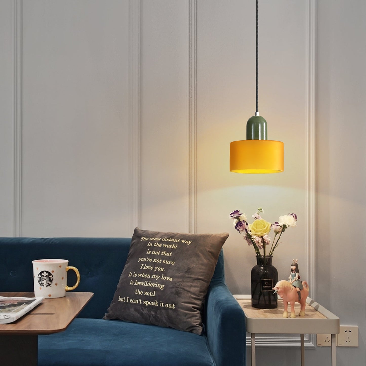 Lunvera Modern Glass Pendant Light – Adjustable Designer Ceiling Lamp for Interiors