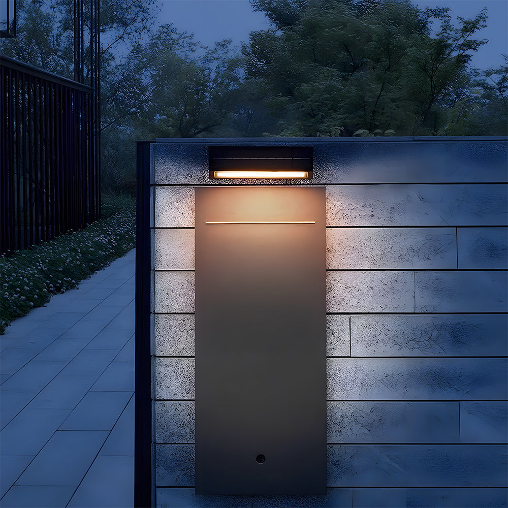 Virelia Solar Acrylic Wall Light – Modern Outdoor Waterproof Garden Illumination