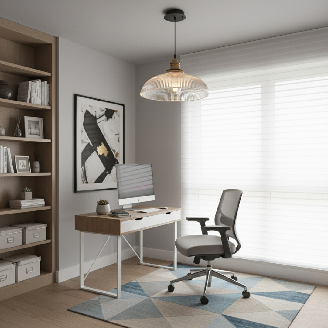 Solvire Prismatic Glass Aura Pendant Lamp – Modern Adjustable Ambient Ceiling Light