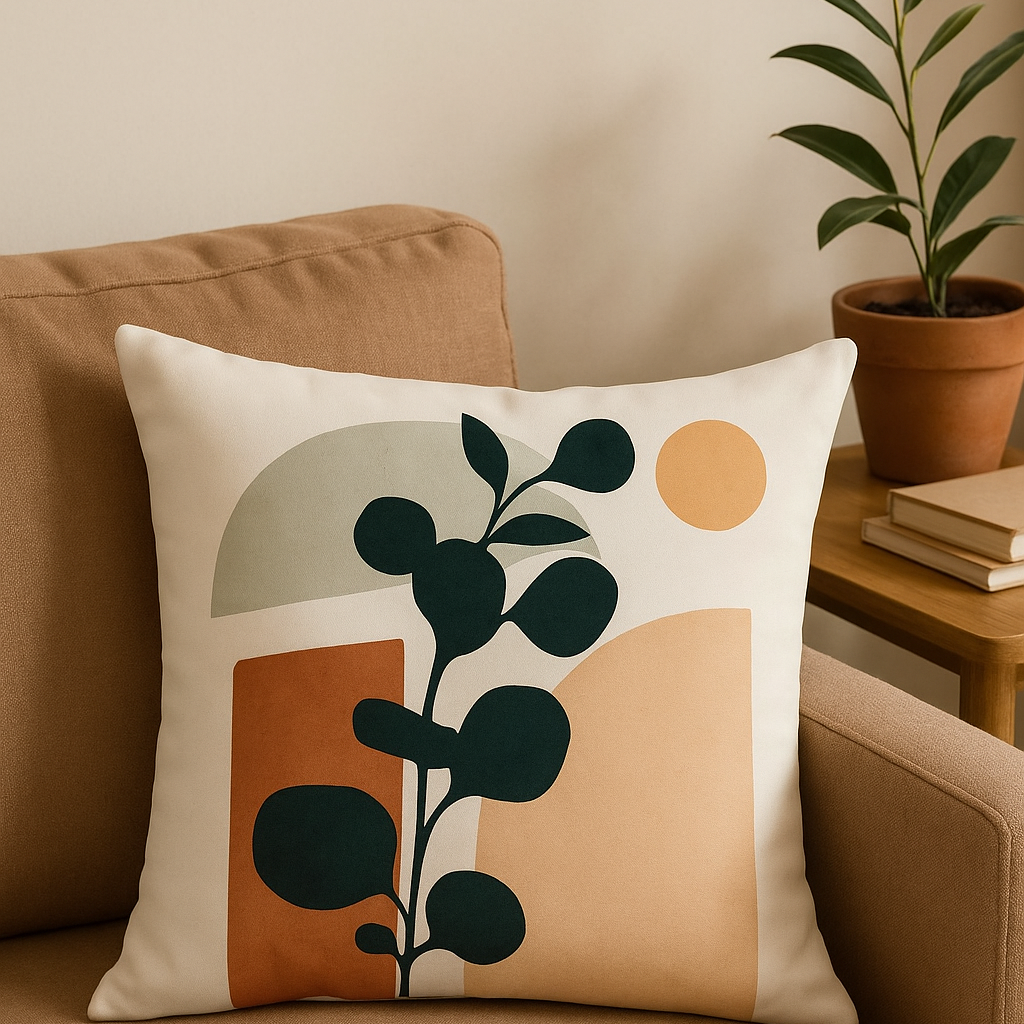Leaf Modern Cushion Cover – Abstract Design for Stylish Sofa Decor