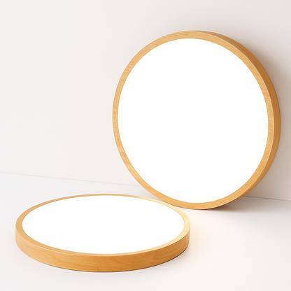 Evonelle Modern Wooden Ceiling Light – Dimmable LED Fixture for Cozy Spaces