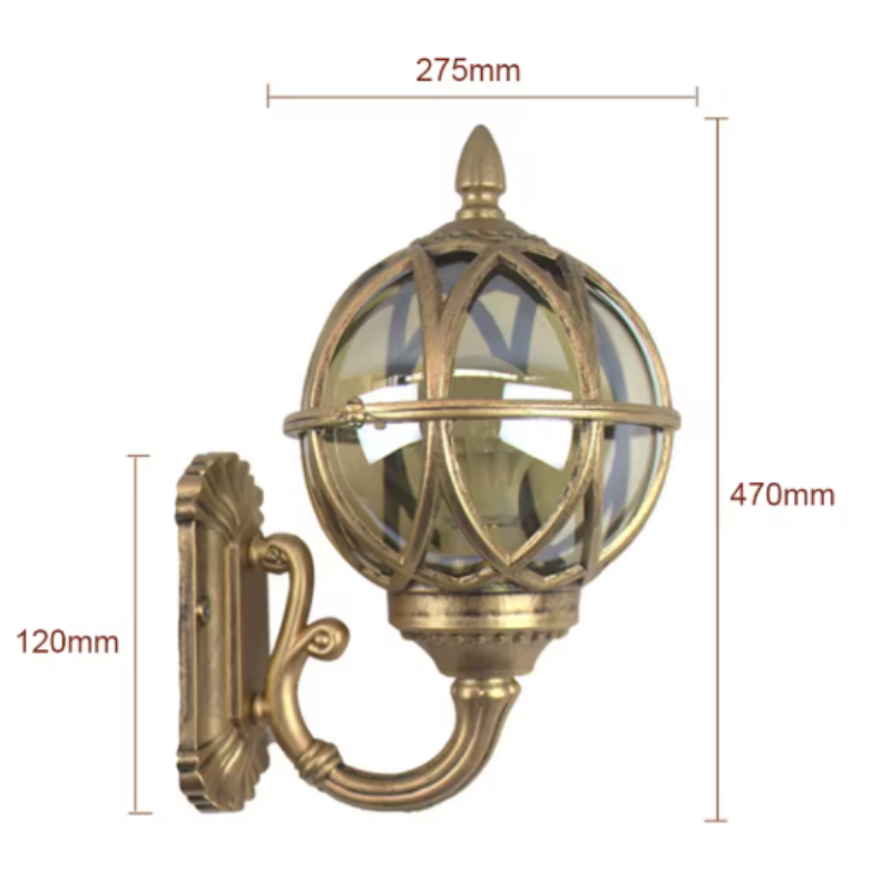 Axi Outdoor Wall Lantern – Vintage Spherical Design for Customizable Illumination
