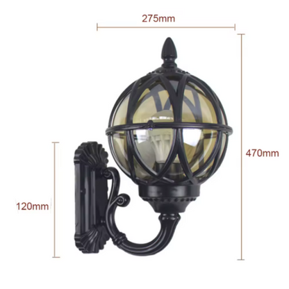 Axi Outdoor Wall Lantern – Vintage Spherical Design for Customizable Illumination