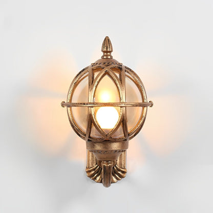 Axi Outdoor Wall Lantern – Vintage Spherical Design for Customizable Illumination