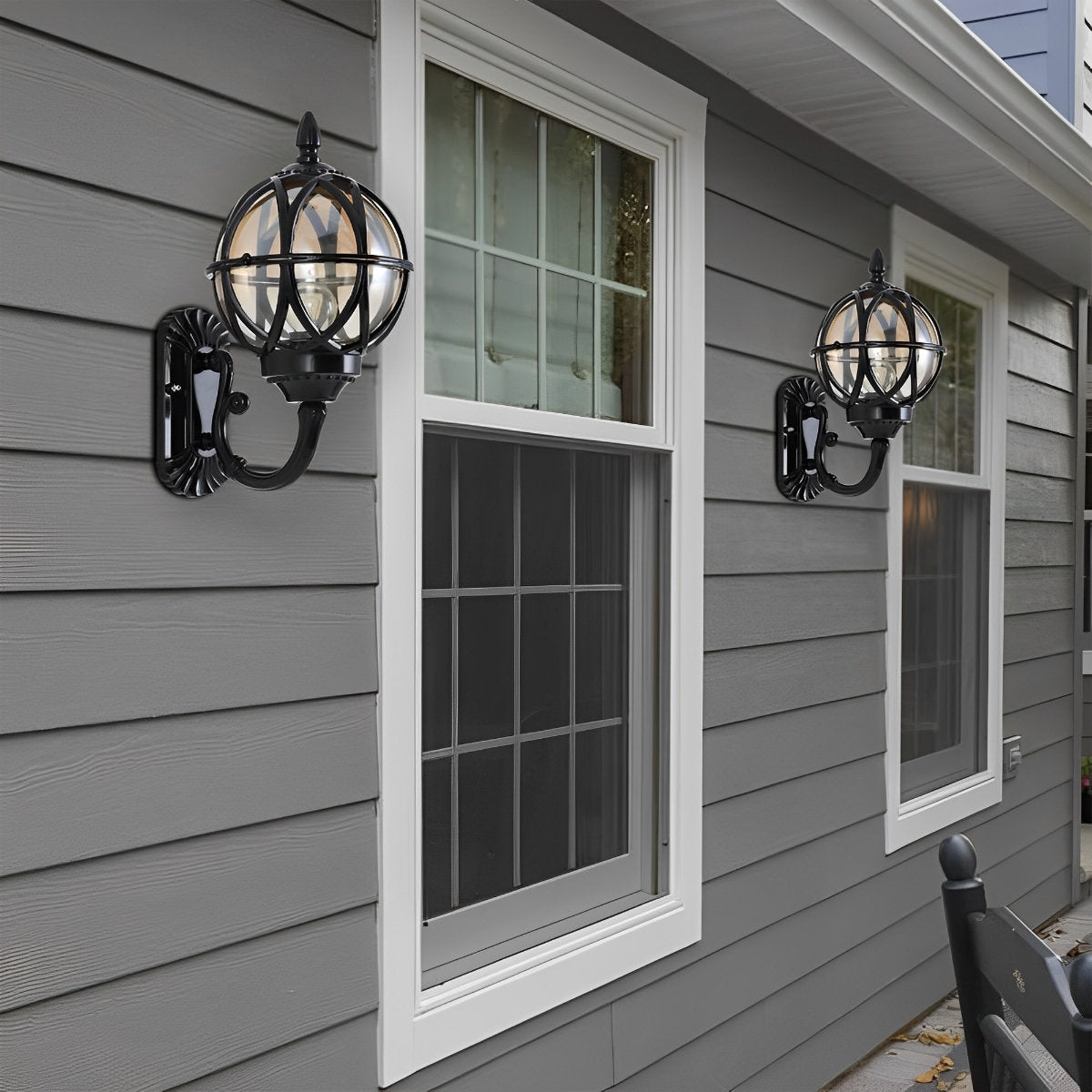 Axi Outdoor Wall Lantern – Vintage Spherical Design for Customizable Illumination