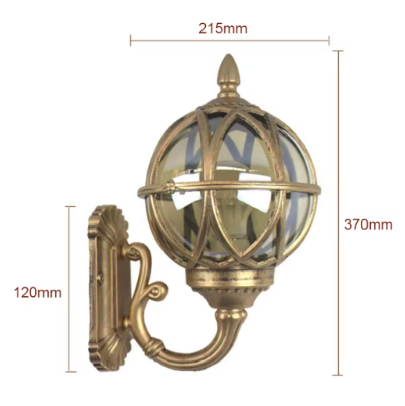 Axi Outdoor Wall Lantern – Vintage Spherical Design for Customizable Illumination