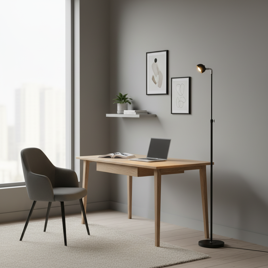 Bamboo Dimmable Floor Lamp | Modern Standing Light for Living Room