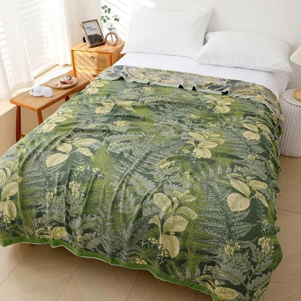 LunaWeave Bamboo Cooling Blanket for Summer Sleepers – Breathable Lightweight Comfort
