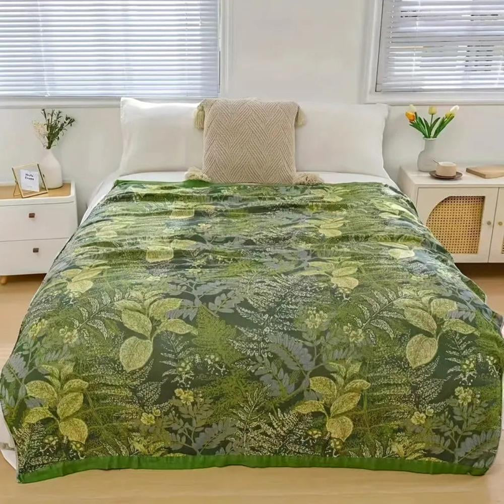 LunaWeave Bamboo Cooling Blanket for Summer Sleepers – Breathable Lightweight Comfort