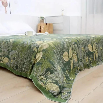 LunaWeave Bamboo Cooling Blanket for Summer Sleepers – Breathable Lightweight Comfort