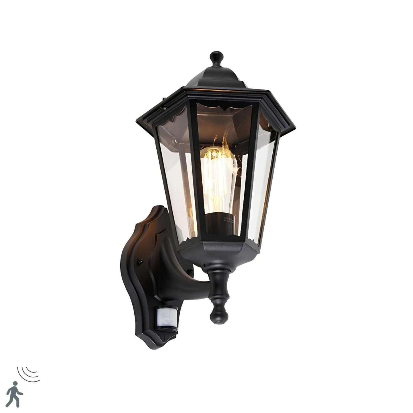 Orionis Black Outdoor Wall Light – Motion Sensor Security Lighting for Home