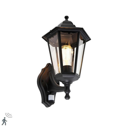 Orionis Black Outdoor Wall Light – Motion Sensor Security Lighting for Home