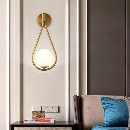 Mavora Mid-Century Wall Lamp – Elegant Metal Glass Sconce for Warm Ambiance