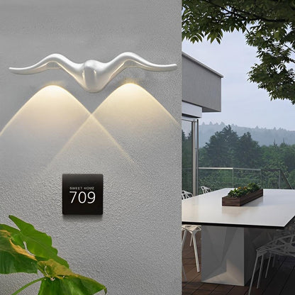 Auralyn Breeze Shape LED Outdoor Wall Lamp – Artistic Animal Silhouette Garden Light