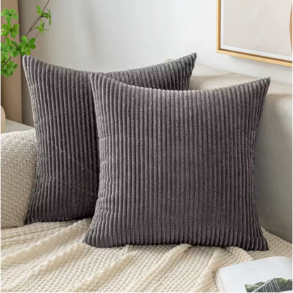 Briory Home Modern Sofa Cushion Covers – Soft Striped Design for Chic Decor