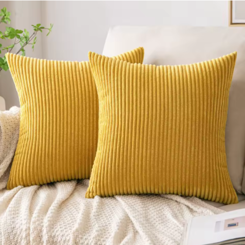 Briory Home Modern Sofa Cushion Covers – Soft Striped Design for Chic Decor