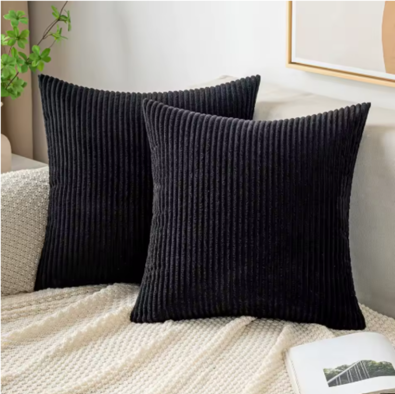 Briory Home Modern Sofa Cushion Covers – Soft Striped Design for Chic Decor
