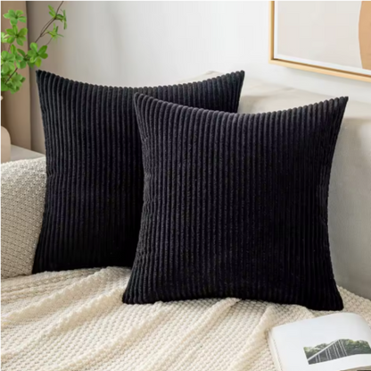 Briory Home Modern Sofa Cushion Covers – Soft Striped Design for Chic Decor