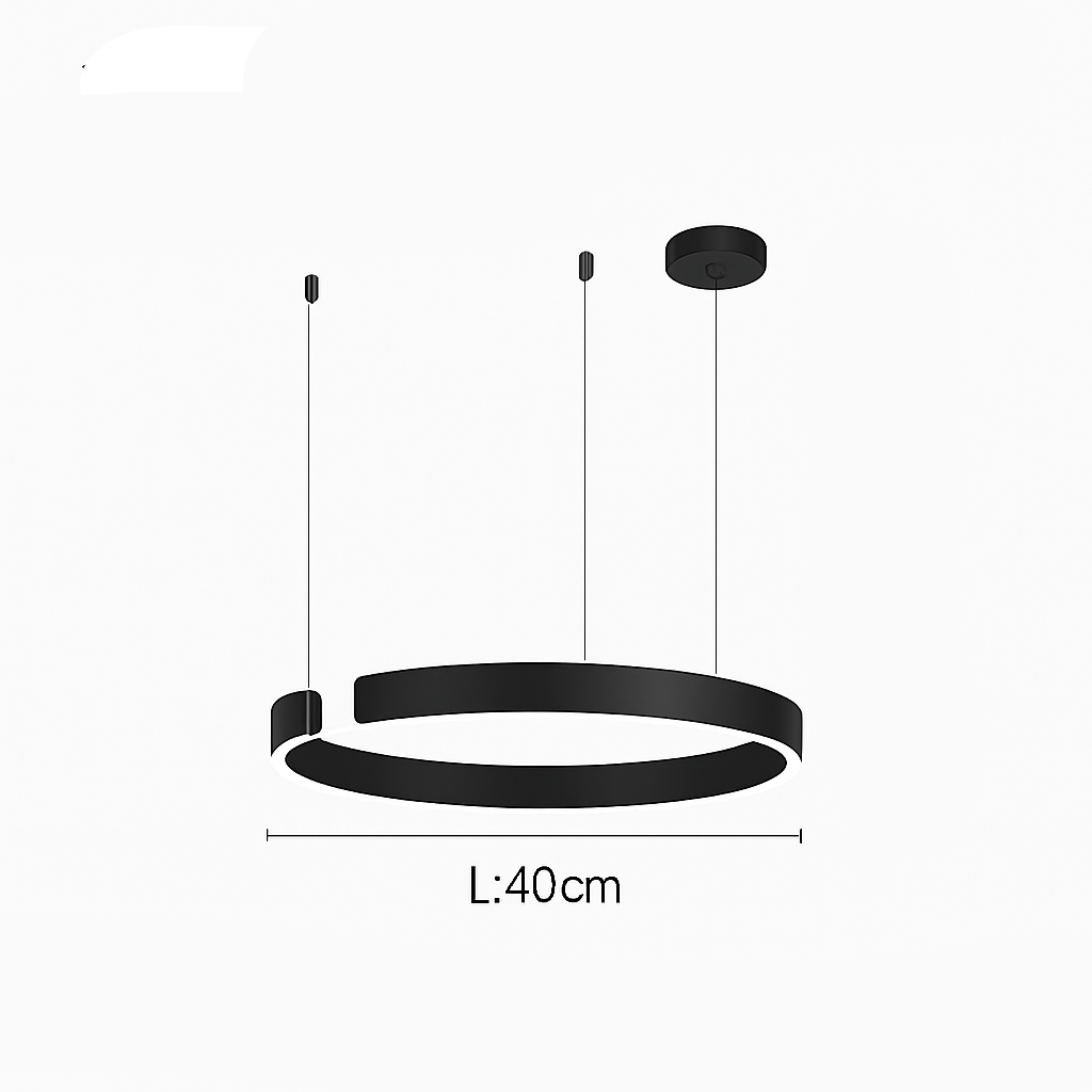 Soleene Modern Black LED Pendant Light for Contemporary Interior Spaces