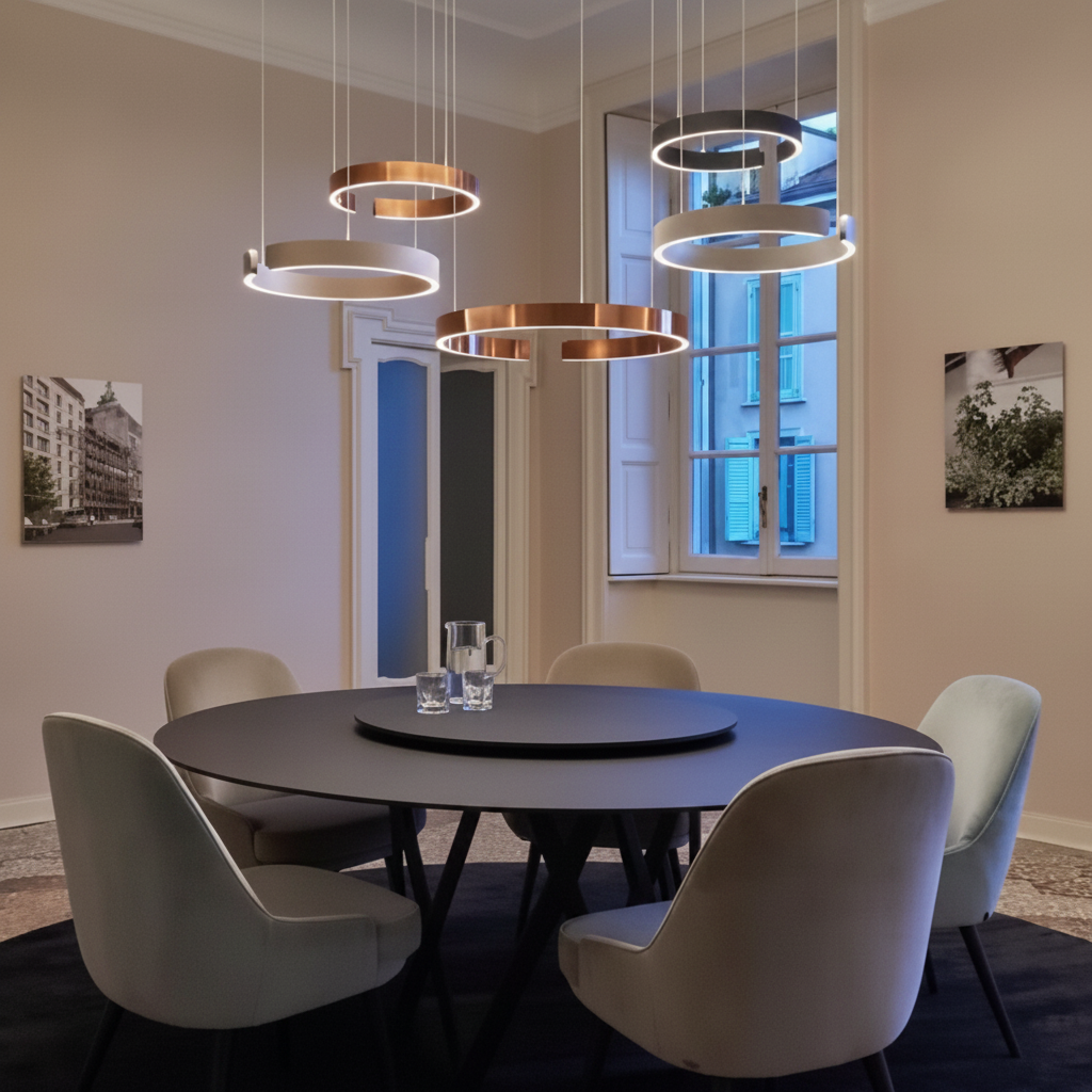 Soleene Modern Black LED Pendant Light for Contemporary Interior Spaces