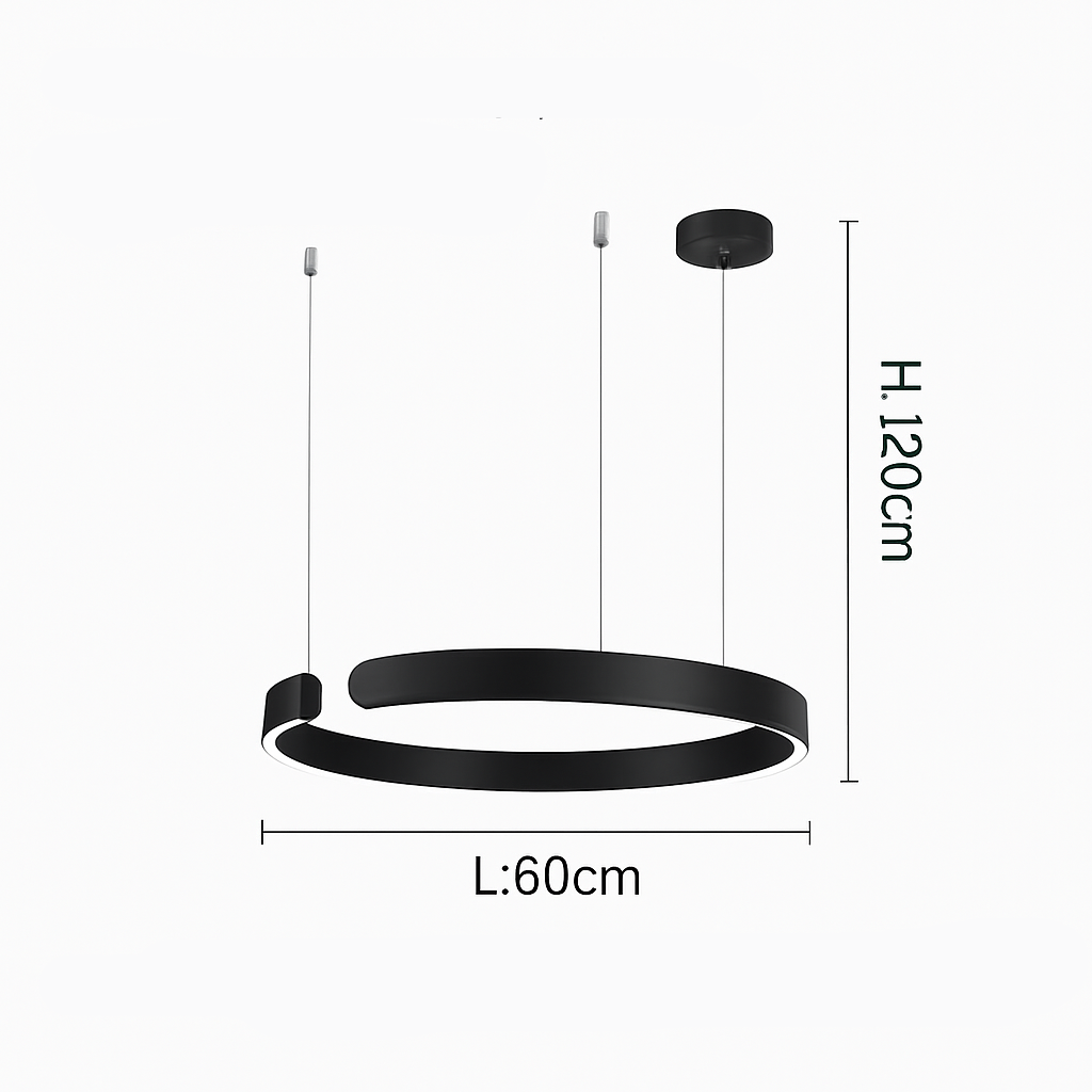Soleene Modern Black LED Pendant Light for Contemporary Interior Spaces
