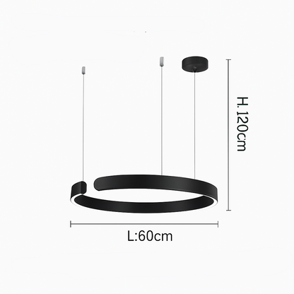 Soleene Modern Black LED Pendant Light for Contemporary Interior Spaces