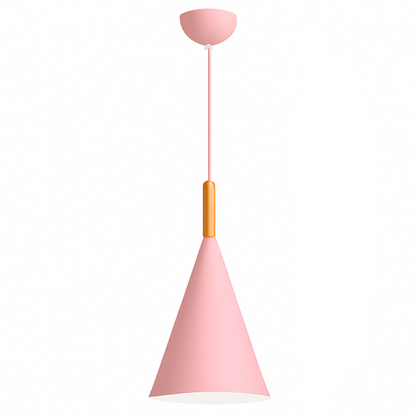 Lunex Conical Pendant Light – Modern Metal and Wood Kitchen Fixture