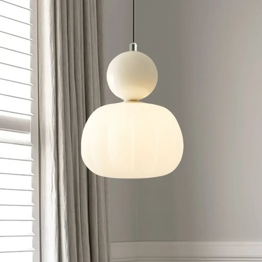 Nivaro Bauhaus Pumpkin Pendant Light – Artistic Modern Ceiling Lamp for Elegant Interiors