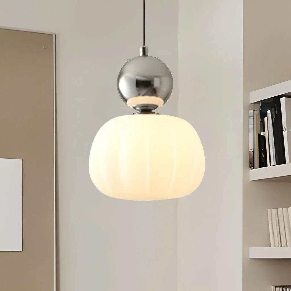 Nivaro Bauhaus Pumpkin Pendant Light – Artistic Modern Ceiling Lamp for Elegant Interiors