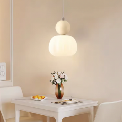 Nivaro Bauhaus Pumpkin Pendant Light – Artistic Modern Ceiling Lamp for Elegant Interiors