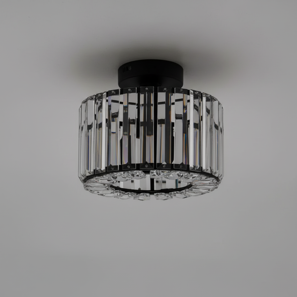 Rovelle Elegant Crystal Ceiling Lamp Flush Mount Home Lighting