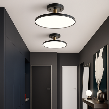 Halia Modern Black LED Ceiling Light – Rotatable Design for Versatile Illumination