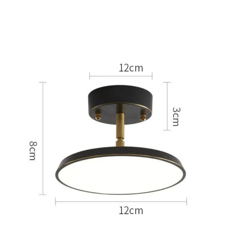Halia Modern Black LED Ceiling Light – Rotatable Design for Versatile Illumination