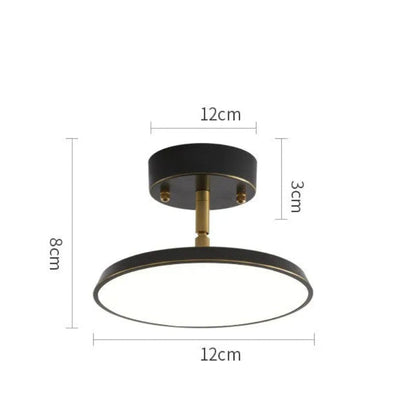 Halia Modern Black LED Ceiling Light – Rotatable Design for Versatile Illumination
