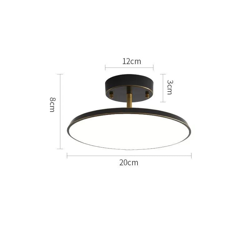Halia Modern Black LED Ceiling Light – Rotatable Design for Versatile Illumination